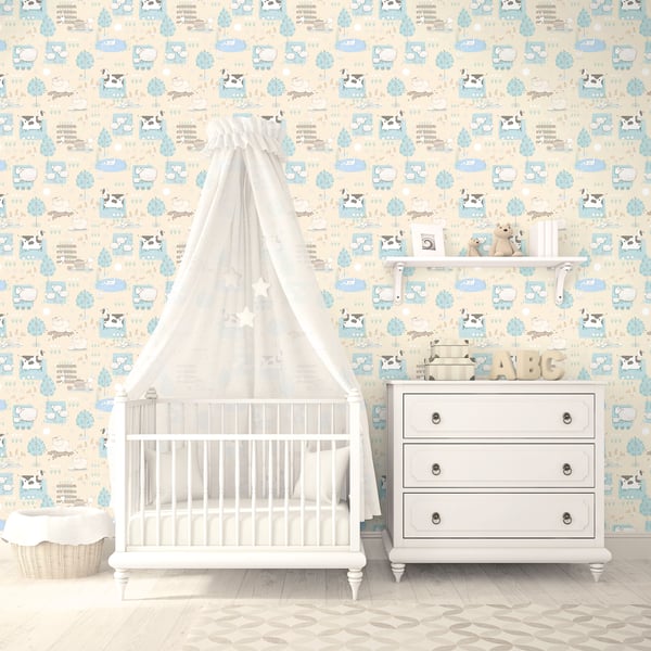 Galerie Wallcoverings Tiny Tots 2 Farmland Galerie Wallcoverings  Multi-coloured, Multi   - G78374