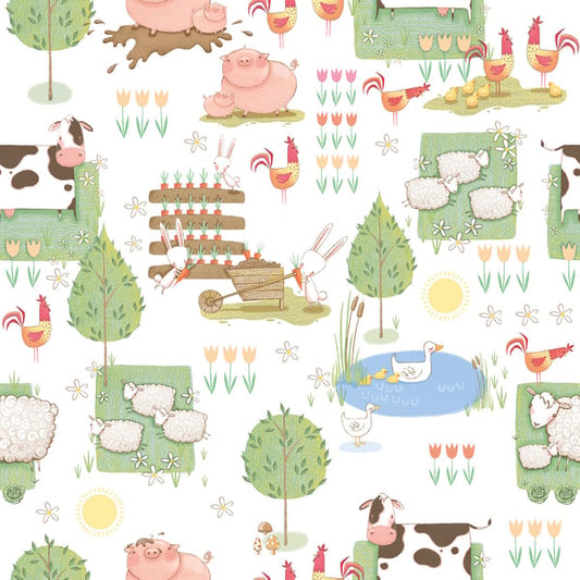 Galerie Wallcoverings Tiny Tots 2 Farmland Galerie Wallcoverings  Multi-coloured, Multi   - G78377