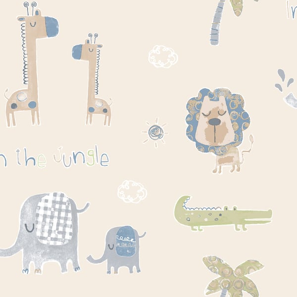 Galerie Wallcoverings Tiny Tots 2 Jungle Friends Galerie Wallcoverings  Beige   - G78378
