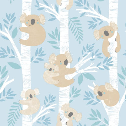 Galerie Wallcoverings Tiny Tots 2 Koalas Galerie Wallcoverings  Blue   - G78386