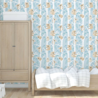 Galerie Wallcoverings Tiny Tots 2 Koalas Galerie Wallcoverings  Blue   - G78386