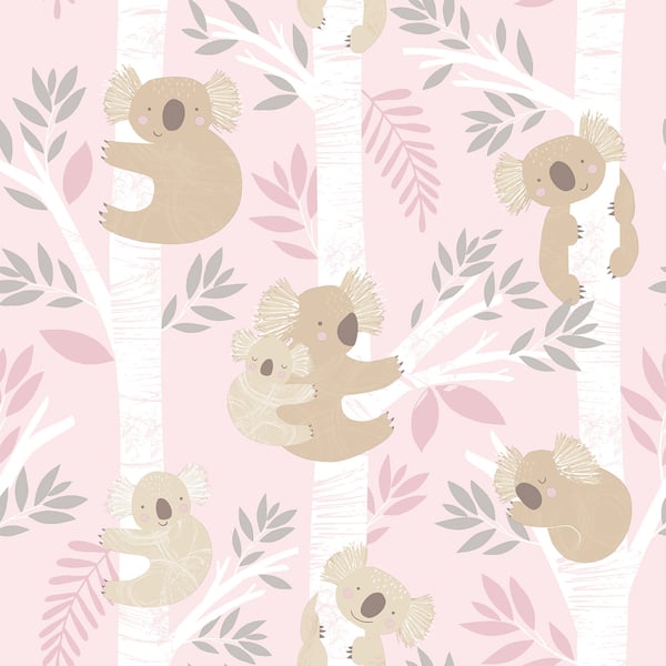 Galerie Wallcoverings Tiny Tots 2 Koalas Galerie Wallcoverings  Pink   - G78387