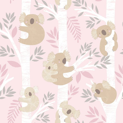 Galerie Wallcoverings Tiny Tots 2 Koalas Galerie Wallcoverings  Pink   - G78387