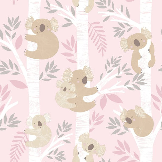 Galerie Wallcoverings Tiny Tots 2 Koalas Galerie Wallcoverings  Pink   - G78387