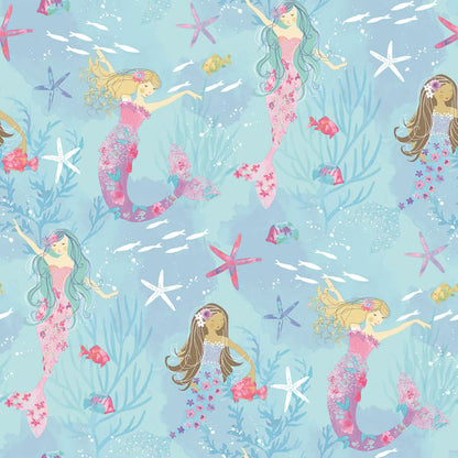 Galerie Wallcoverings Tiny Tots 2 Mermaids Galerie Wallcoverings  Blue   - G78392
