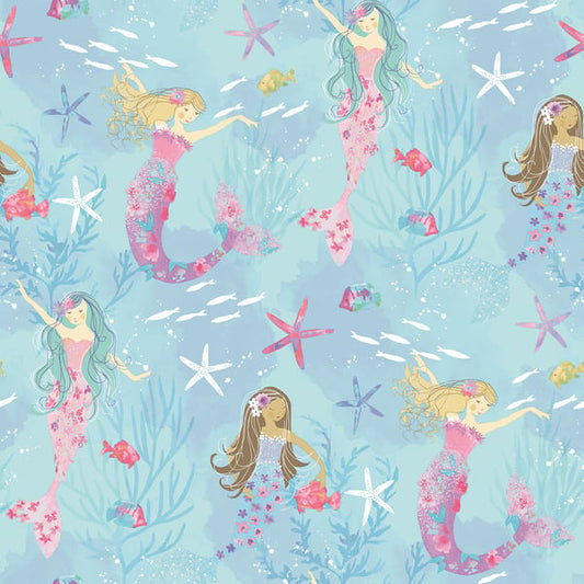 Galerie Wallcoverings Tiny Tots 2 Mermaids Galerie Wallcoverings  Blue   - G78392