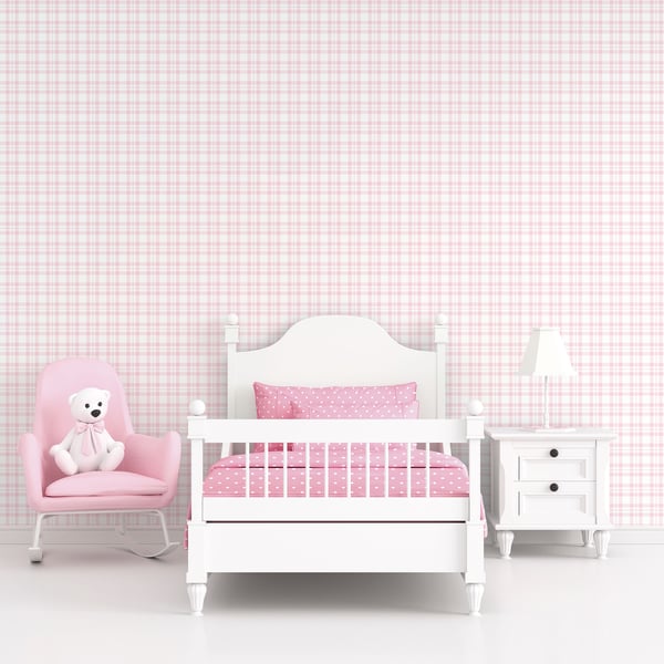 Galerie Wallcoverings Tiny Tots 2 Plaid Galerie Wallcoverings  Pink   - G78396