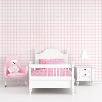 Galerie Wallcoverings Tiny Tots 2 Plaid Galerie Wallcoverings  Pink   - G78396