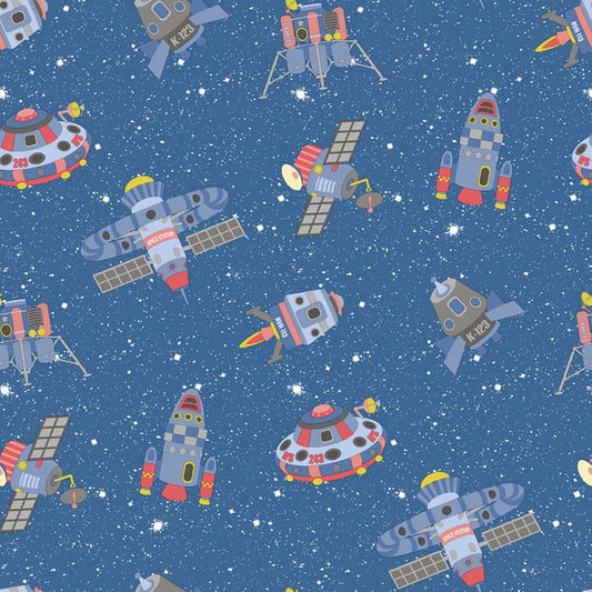 Galerie Wallcoverings Tiny Tots 2 Spaceships Galerie Wallcoverings  Blue   - G78411