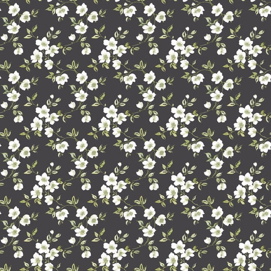 Galerie Wallcoverings Secret Garden Anenome Mini Galerie Wallcoverings  Black   - G78480