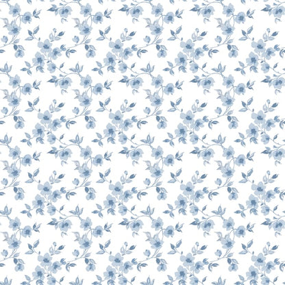 Galerie Wallcoverings Secret Garden Anenome Mini Galerie Wallcoverings  Blue   - G78481