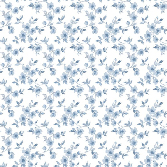 Galerie Wallcoverings Secret Garden Anenome Mini Galerie Wallcoverings  Blue   - G78481