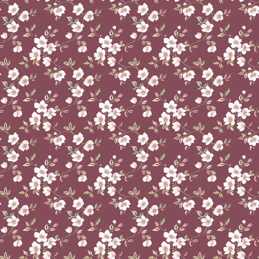 Galerie Wallcoverings Secret Garden Anenome Mini Galerie Wallcoverings  Red   - G78482