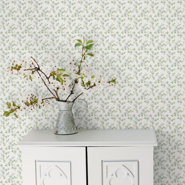 Galerie Wallcoverings Secret Garden Anenome Mini Galerie Wallcoverings  Green   - G78483