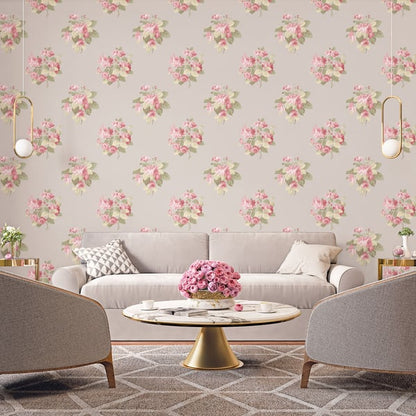 Galerie Wallcoverings Secret Garden Classic Bouquet Galerie Wallcoverings  Pink   - G78501
