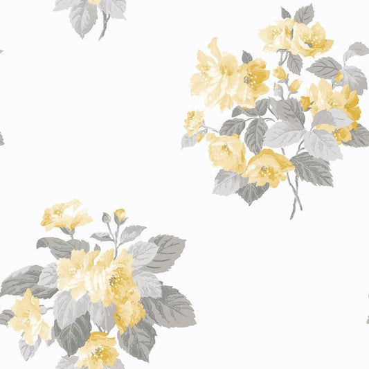 Galerie Wallcoverings Secret Garden Classic Bouquet Galerie Wallcoverings  Yellow   - G78502
