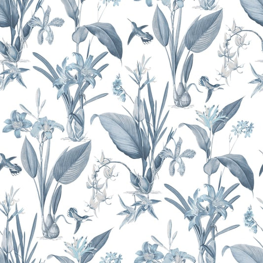 Galerie Wallcoverings Secret Garden Cottage Botanical Galerie Wallcoverings  Blue   - G78504