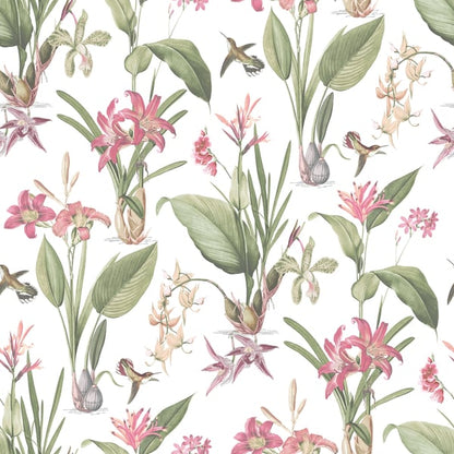 Galerie Wallcoverings Secret Garden Cottage Botanical Galerie Wallcoverings  Pink   - G78506
