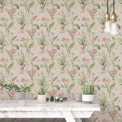 Galerie Wallcoverings Secret Garden Cottage Botanical Galerie Wallcoverings  Beige   - G78507