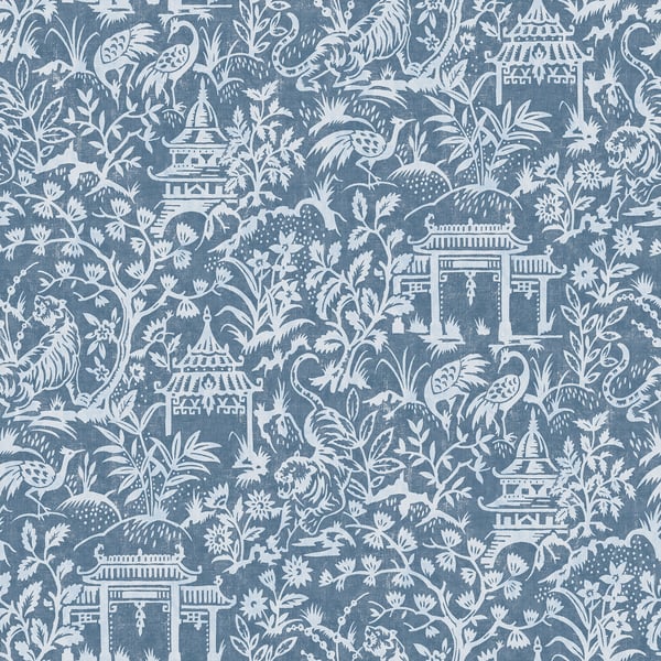 Galerie Wallcoverings Secret Garden Garden Toile Galerie Wallcoverings  Blue   - G78508
