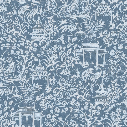 Galerie Wallcoverings Secret Garden Garden Toile Galerie Wallcoverings  Blue   - G78508