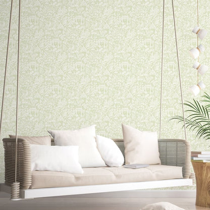 Galerie Wallcoverings Secret Garden Garden Toile Galerie Wallcoverings  Green   - G78509