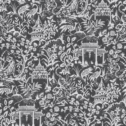 Galerie Wallcoverings Secret Garden Garden Toile Galerie Wallcoverings  Black   - G78510