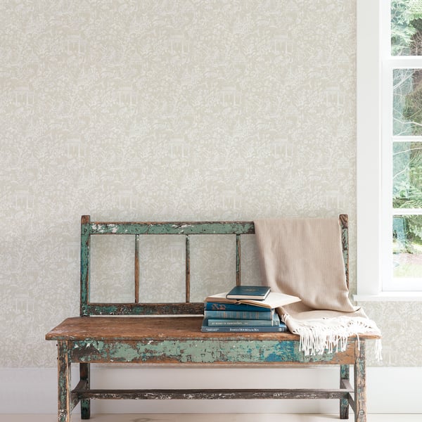 Galerie Wallcoverings Secret Garden Garden Toile Galerie Wallcoverings  Beige   - G78512