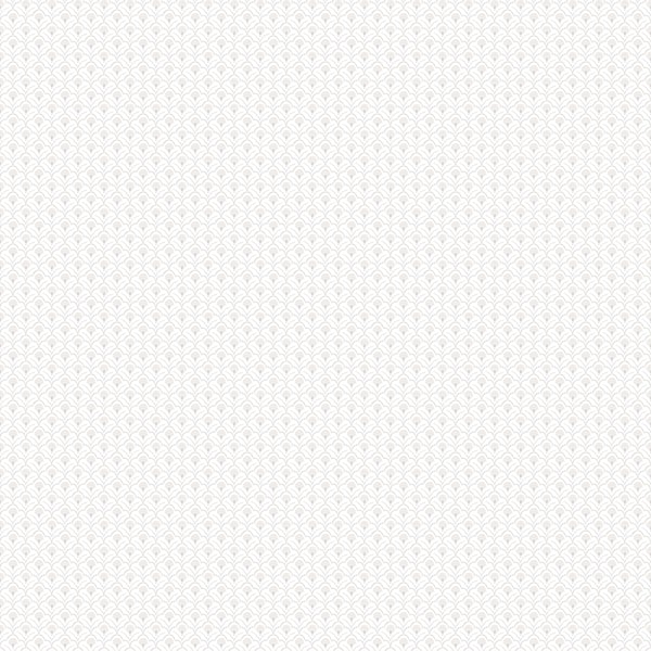 Beige wallpaper with a subtle scalloped pattern.