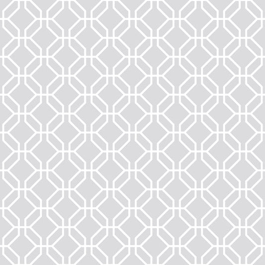 Galerie Wallcoverings Secret Garden Trellis Negative Galerie Wallcoverings  Silver Grey   - G78522