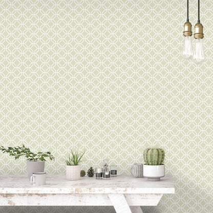 Galerie Wallcoverings Secret Garden Trellis Negative Galerie Wallcoverings  Green   - G78523