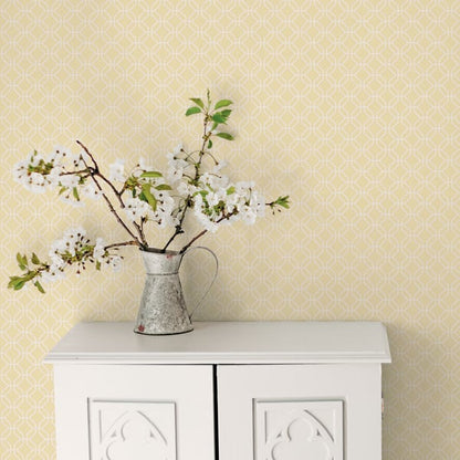 Galerie Wallcoverings Secret Garden Trellis Negative Galerie Wallcoverings  Yellow   - G78524