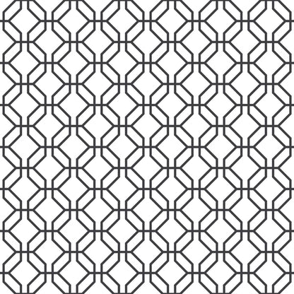 Galerie Wallcoverings Secret Garden Trellis Positive Galerie Wallcoverings  Black   - G78525