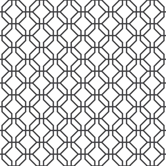 Galerie Wallcoverings Secret Garden Trellis Positive Galerie Wallcoverings  Black   - G78525