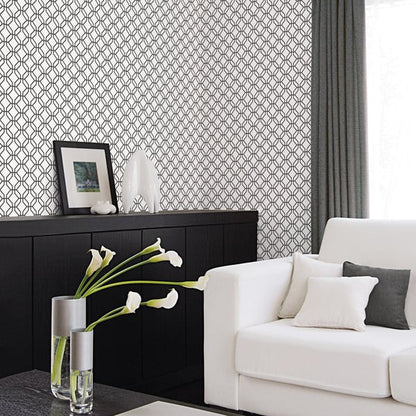 Galerie Wallcoverings Secret Garden Trellis Positive Galerie Wallcoverings  Black   - G78525