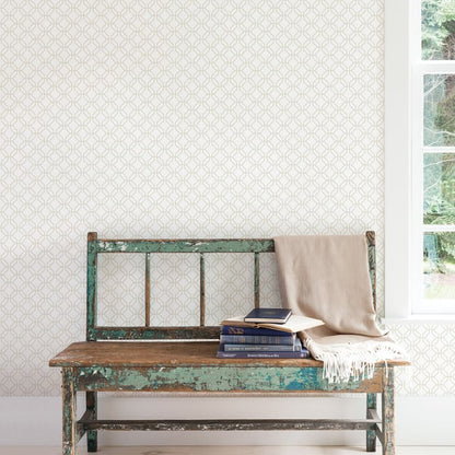 Galerie Wallcoverings Secret Garden Trellis Positive Galerie Wallcoverings  Beige   - G78529