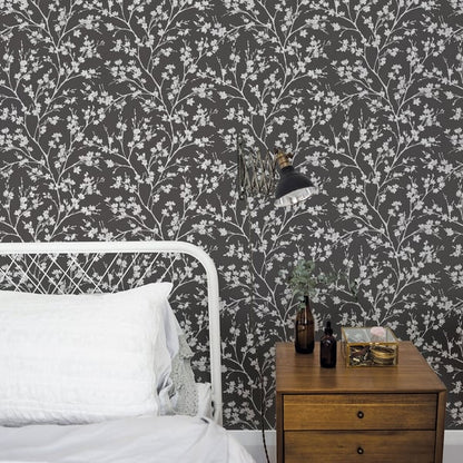 Galerie Wallcoverings Secret Garden Wispy Branches Galerie Wallcoverings  Black   - G78531