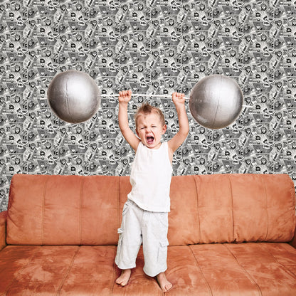 GALERIE WALLCOVERINGS Kids and Teens    Grey   - G78556