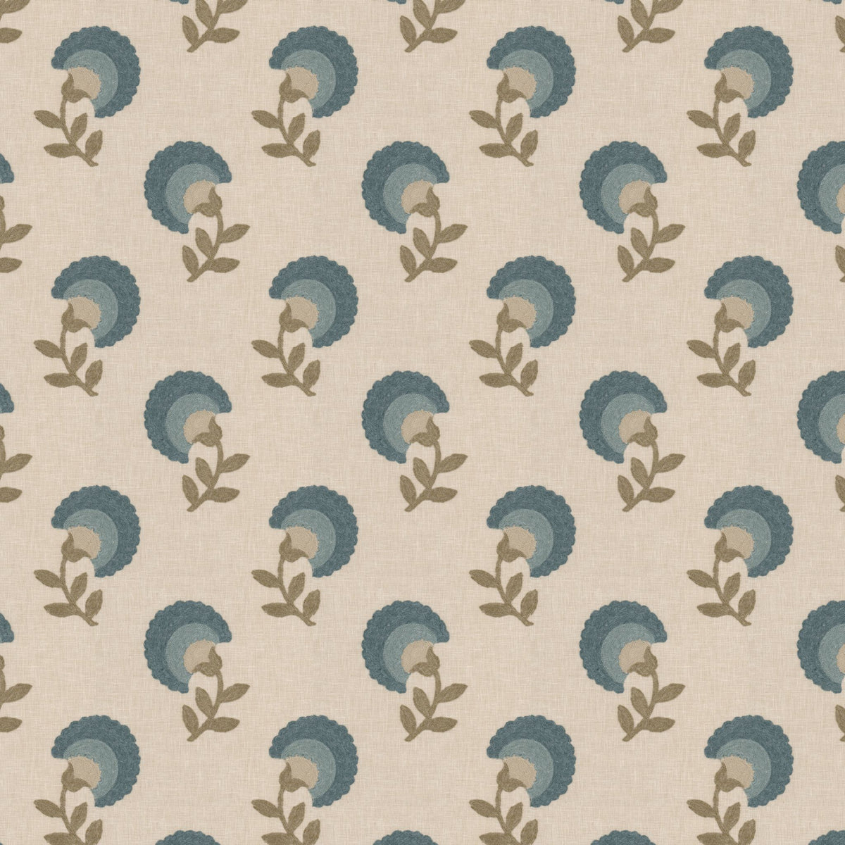 STOUT TEXTILES  MULTIPURPOSE,EMBROIDERIES TRADITIONAL, FLORAL SHORELINE   - GAIE-1