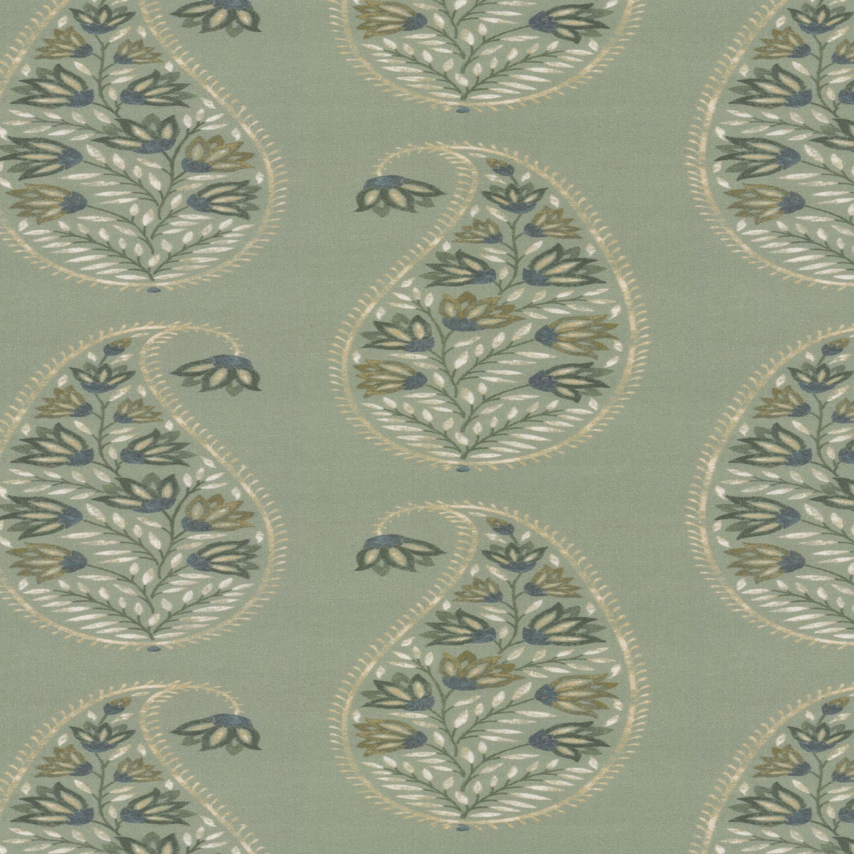 STOUT TEXTILES  MULTIPURPOSE,PRINT TRANSITIONAL,, PAISLEY CHIVE   - GARV-1