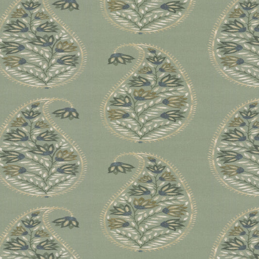 STOUT TEXTILES  MULTIPURPOSE,PRINT TRANSITIONAL,, PAISLEY CHIVE   - GARV-1
