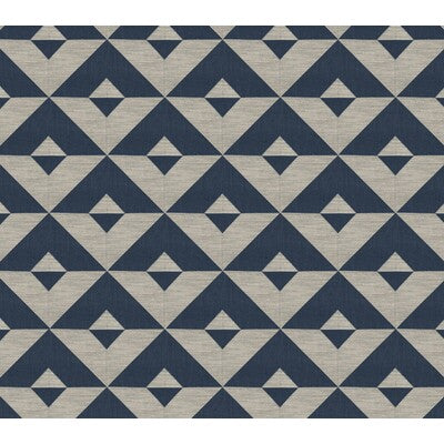 GASTON Y DANIELA WEAVE GEOMETRIC INDIGO,DARK BLUE,WHITE   - GDT5373.9.0