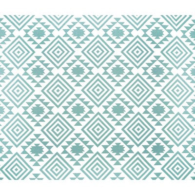 GASTON Y DANIELA INDOOR / OUTDOOR IKAT/SOUTHWEST/KILIMS WHITE,TURQUOISE,BLUE   - GDT5383.5.0