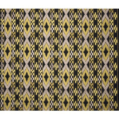 GASTON Y DANIELA EMBROIDERY IKAT/SOUTHWEST/KILIMS BLACK,YELLOW,IVORY   - GDT5403.4.0