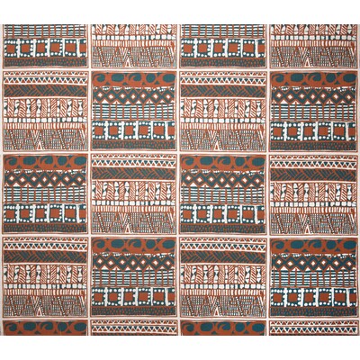 GASTON Y DANIELA PRINT IKAT/SOUTHWEST/KILIMS ORANGE,BLUE,WHITE   - GDT5404.1.0