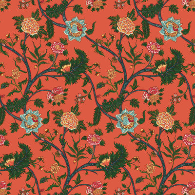 GASTON Y DANIELA PRINT JACOBEANS CORAL,GREEN,TURQUOISE   - GDT5545.001.0