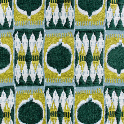 GASTON Y DANIELA MATELASSE IKAT/SOUTHWEST/KILIMS EMERALD,GREEN,SPA   - GDT5571.002.0