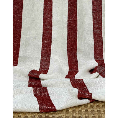 GASTON Y DANIELA LINEN STRIPES WHITE,RED,   - GDT5754.004.0