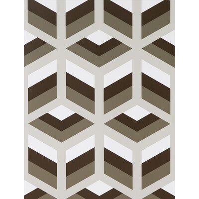 GASTON Y DANIELA XABI PRINT--MODERN-GEOMETRIC MARRON/GRIS   - GDW5248.003.0