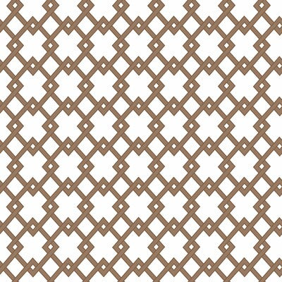 GASTON Y DANIELA BOUND PRINT--DIAMOND-LATTICE/SCROLLWORK MARRON   - GDW5441.004.0